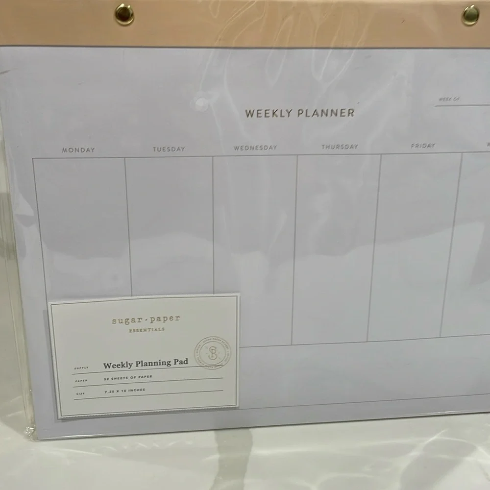 Sugar Paper Undated Weekly Planning Pad